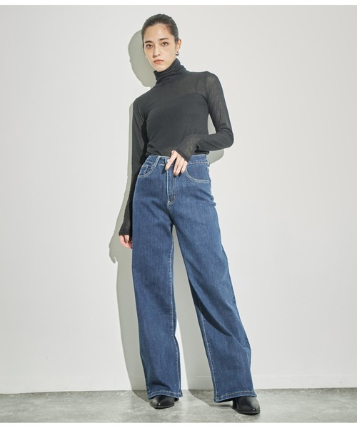 ANAP(アナップ)の「バックアウトシームシアータートルネックトップス(Tシャツ/カットソー・レディース・ピンク/ブラック/グレー/カーキ/グリーン・FREE)」の21枚目の写真