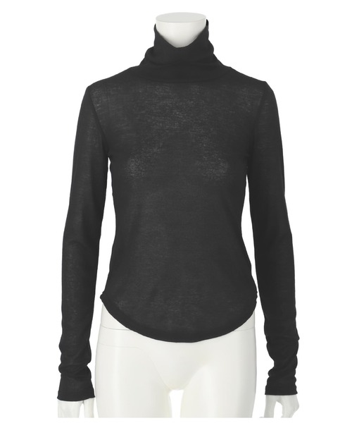 ANAP(アナップ)の「バックアウトシームシアータートルネックトップス(Tシャツ/カットソー・レディース・ピンク/ブラック/グレー/カーキ/グリーン・FREE)」の10枚目の写真