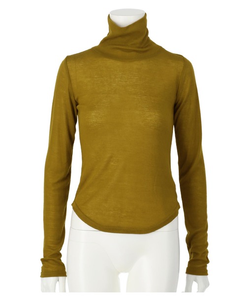 ANAP(アナップ)の「バックアウトシームシアータートルネックトップス(Tシャツ/カットソー・レディース・ピンク/ブラック/グレー/カーキ/グリーン・FREE)」の12枚目の写真