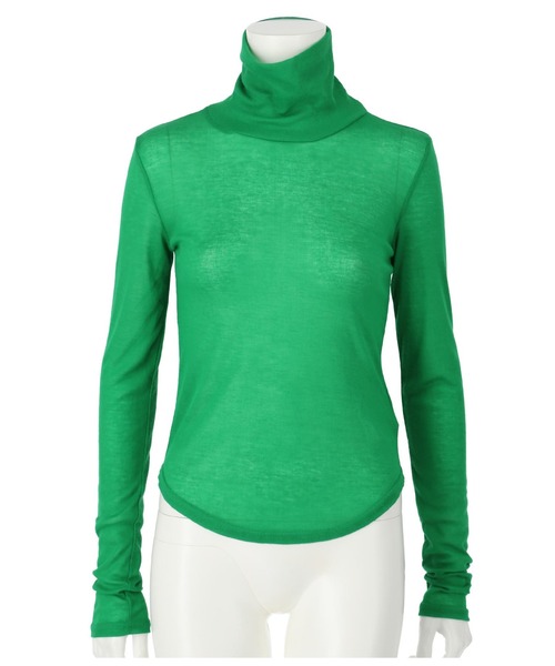 ANAP(アナップ)の「バックアウトシームシアータートルネックトップス(Tシャツ/カットソー・レディース・ピンク/ブラック/グレー/カーキ/グリーン・FREE)」の13枚目の写真