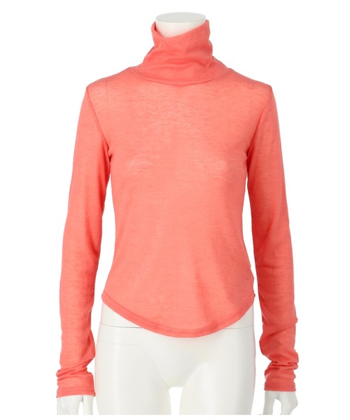 ANAP(アナップ)の「バックアウトシームシアータートルネックトップス(Tシャツ/カットソー・レディース・ピンク/ブラック/グレー/カーキ/グリーン・FREE)」の14枚目の写真