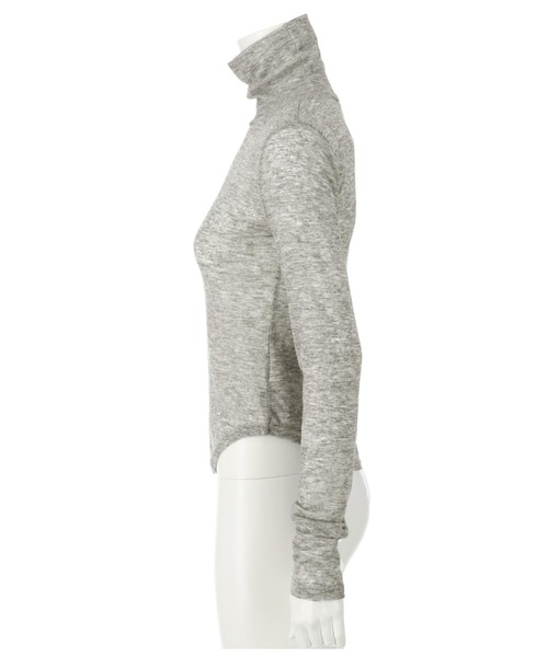 ANAP(アナップ)の「バックアウトシームシアータートルネックトップス(Tシャツ/カットソー・レディース・ピンク/ブラック/グレー/カーキ/グリーン・FREE)」の15枚目の写真