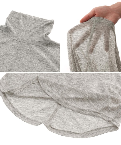 ANAP(アナップ)の「バックアウトシームシアータートルネックトップス(Tシャツ/カットソー・レディース・ピンク/ブラック/グレー/カーキ/グリーン・FREE)」の17枚目の写真