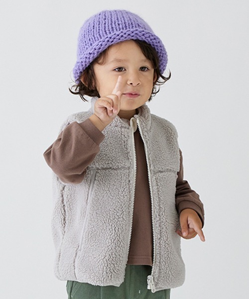 petit main（プティマイン）の「【リンク】リバーシブルベスト(キッズ)（ベスト・キッズ・オフホワイト/ブラック/イエロー・M/S）」の20枚目の写真