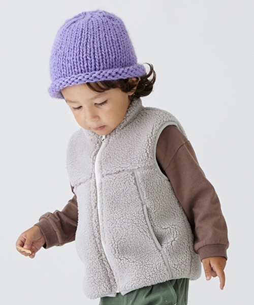 petit main（プティマイン）の「【リンク】リバーシブルベスト(キッズ)（ベスト・キッズ・オフホワイト/ブラック/イエロー・M/S）」の21枚目の写真