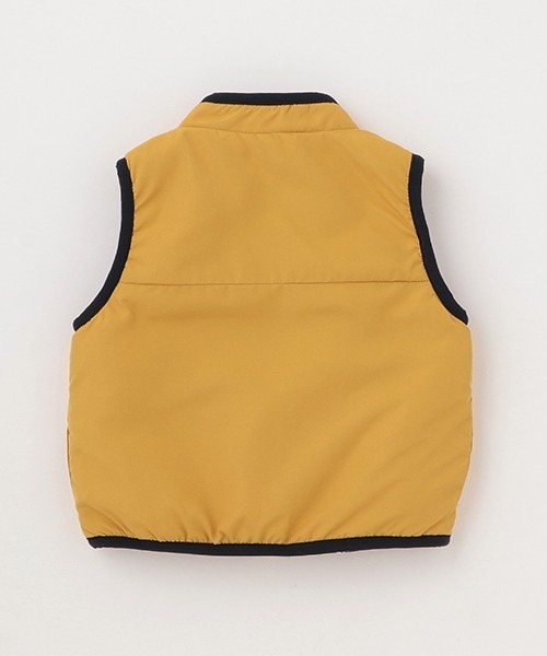 petit main（プティマイン）の「【リンク】リバーシブルベスト(キッズ)（ベスト・キッズ・オフホワイト/ブラック/イエロー・M/S）」の5枚目の写真