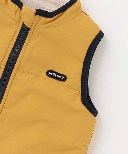 petit main（プティマイン）の「【リンク】リバーシブルベスト(キッズ)（ベスト・キッズ・オフホワイト/ブラック/イエロー・M/S）」の12枚目の写真