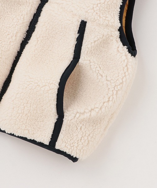 petit main（プティマイン）の「【リンク】リバーシブルベスト(キッズ)（ベスト・キッズ・オフホワイト/ブラック/イエロー・M/S）」の16枚目の写真