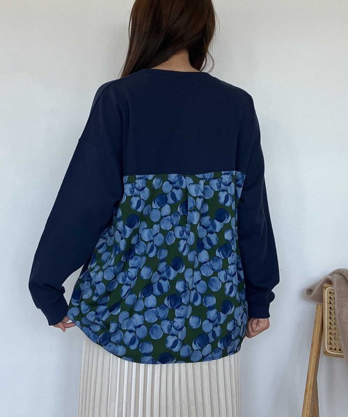 AS KNOW AS plus（アズノゥアズプラス）の「☆ワッフル切替えプルオーバー（Tシャツ/カットソー・レディース・ネイビー系/ダークグリーン系/ブラック系/ベージュ系/ベージュ系1/グレー系/ベージュ系2/ダークグリーン系2/ネイビー系2/ネイビー系3/ベージュ系3/ネイビー系4/ダークグリーン系3/ダークグリーン系4・FREE）」の14枚目の写真