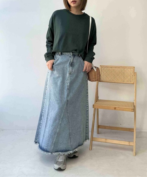 AS KNOW AS plus（アズノゥアズプラス）の「☆ワッフル切替えプルオーバー（Tシャツ/カットソー・レディース・ネイビー系/ダークグリーン系/ブラック系/ベージュ系/ベージュ系1/グレー系/ベージュ系2/ダークグリーン系2/ネイビー系2/ネイビー系3/ベージュ系3/ネイビー系4/ダークグリーン系3/ダークグリーン系4・FREE）」の22枚目の写真