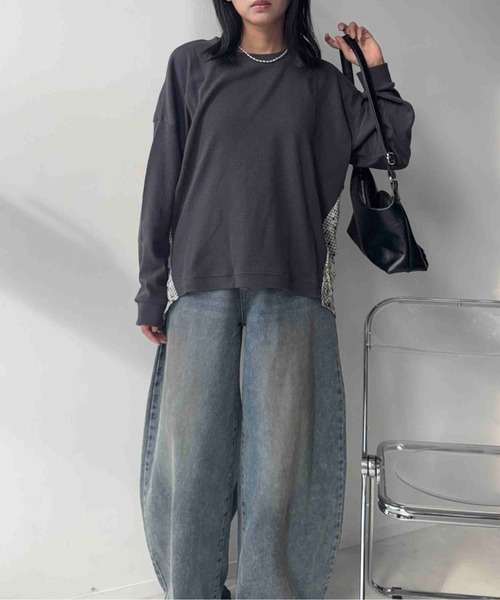 AS KNOW AS plus(アズノゥアズプラス)の「☆ワッフル切替えプルオーバー(Tシャツ/カットソー・レディース・ネイビー系/ダークグリーン系/ブラック系/ベージュ系/ベージュ系1/グレー系/ベージュ系2/ダークグリーン系2/ネイビー系2/ネイビー系3/ベージュ系3/ネイビー系4/ダークグリーン系3/ダークグリーン系4/ダークグリーン系5/グレー系5・FREE)」の22枚目の写真