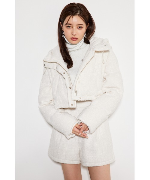 rienda（リエンダ）の「マルチWAYツイードショートダウンジャケット（ダウンジャケット/コート・レディース・ホワイト系その他・SMALL/MEDIUM）」の6枚目の写真