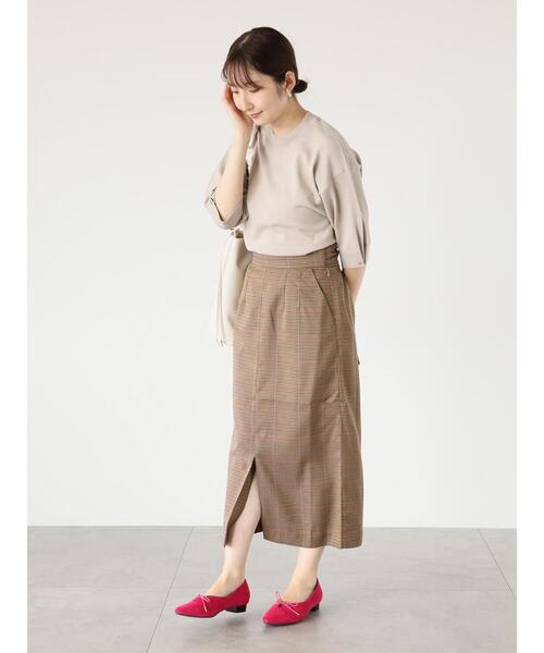 Te chichi TERRASSE(テチチテラス)の「袖タックボタンニット(ニット/セーター・レディース・ベージュ/ブルー/ブラック/レッド・F)」の10枚目の写真