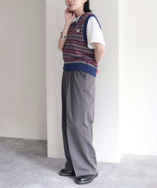 GEVACO(ゲバコ)の「【GEVACO/ゲバコ】ジャガードニットベスト(ベスト・レディース・ベージュ系その他/ブルー系その他/ホワイト系その他・38)」の18枚目の写真