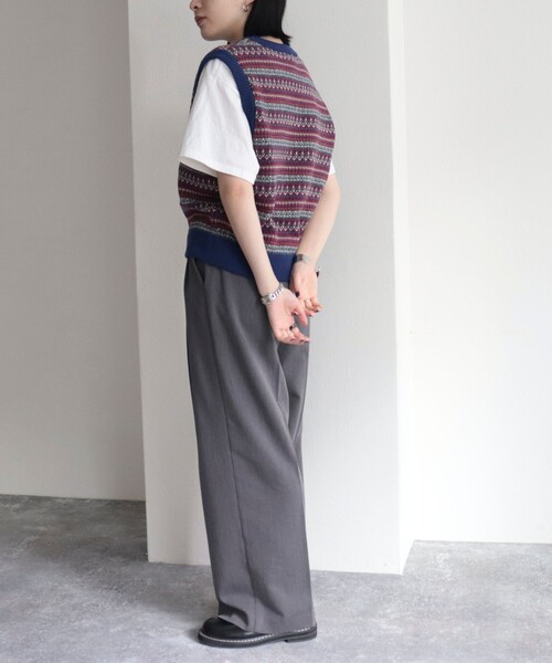 GEVACO(ゲバコ)の「【GEVACO/ゲバコ】ジャガードニットベスト(ベスト・レディース・ベージュ系その他/ブルー系その他/ホワイト系その他・38)」の19枚目の写真