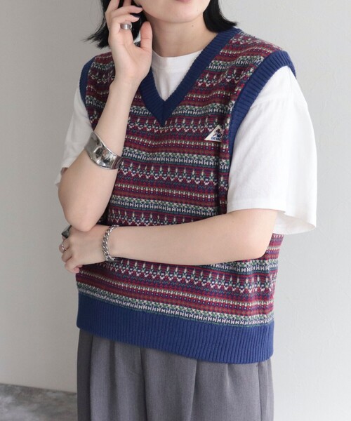 GEVACO(ゲバコ)の「【GEVACO/ゲバコ】ジャガードニットベスト(ベスト・レディース・ベージュ系その他/ブルー系その他/ホワイト系その他・38)」の20枚目の写真