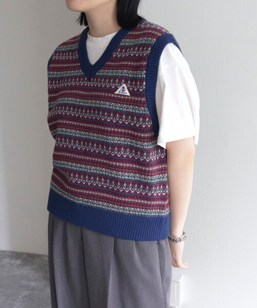 GEVACO(ゲバコ)の「【GEVACO/ゲバコ】ジャガードニットベスト(ベスト・レディース・ベージュ系その他/ブルー系その他/ホワイト系その他・38)」の21枚目の写真