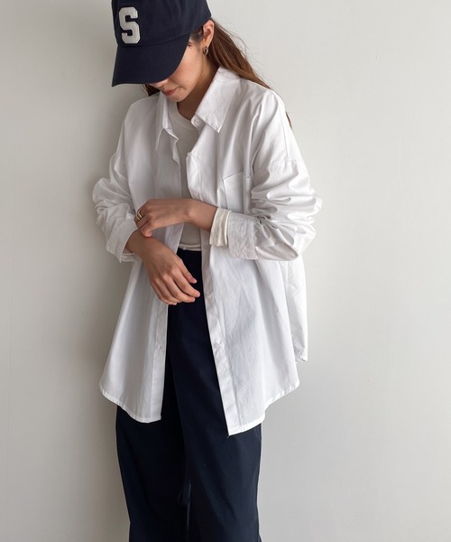 CANAL JEAN（キャナルジーン）の「El mar　バックデザインシャツ（シャツ/ブラウス・レディース・ホワイト/サックスブルー・ONE SIZE）」の3枚目の写真