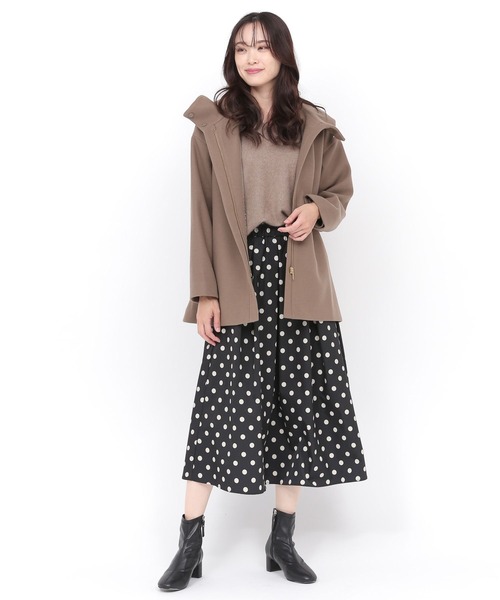 Elura（エルーラ）の「軽ラクリッチポンチョコート（ポンチョ・レディース・ブラウン系その他/ダークブラウン/ベージュ・SMALL/MEDIUM/LARGE）」の11枚目の写真