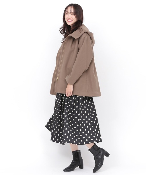 Elura（エルーラ）の「軽ラクリッチポンチョコート（ポンチョ・レディース・ブラウン系その他/ダークブラウン/ベージュ・SMALL/MEDIUM/LARGE）」の13枚目の写真