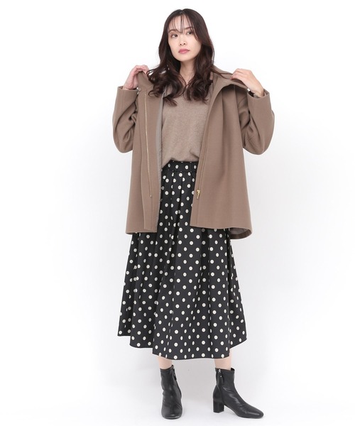 Elura（エルーラ）の「軽ラクリッチポンチョコート（ポンチョ・レディース・ブラウン系その他/ダークブラウン/ベージュ・SMALL/MEDIUM/LARGE）」の14枚目の写真