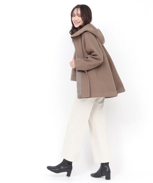 Elura（エルーラ）の「軽ラクリッチポンチョコート（ポンチョ・レディース・ブラウン系その他/ダークブラウン/ベージュ・SMALL/MEDIUM/LARGE）」の17枚目の写真