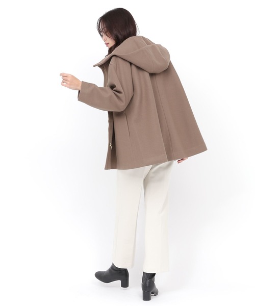 Elura（エルーラ）の「軽ラクリッチポンチョコート（ポンチョ・レディース・ブラウン系その他/ダークブラウン/ベージュ・SMALL/MEDIUM/LARGE）」の18枚目の写真