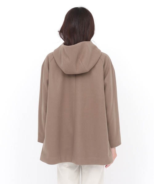 Elura（エルーラ）の「軽ラクリッチポンチョコート（ポンチョ・レディース・ブラウン系その他/ダークブラウン/ベージュ・SMALL/MEDIUM/LARGE）」の21枚目の写真
