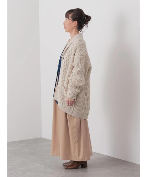 CRAFT STANDARD BOUTIQUE(クラフトスタンダードブティック)の「【男女兼用】ショールカラーカーディガン(カーディガン/ボレロ・メンズ・アイボリー/ダークブラウン/モカ・L/M)」の12枚目の写真