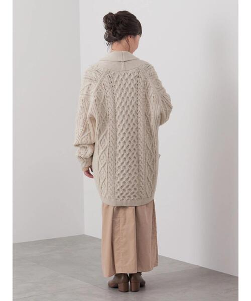 CRAFT STANDARD BOUTIQUE(クラフトスタンダードブティック)の「【男女兼用】ショールカラーカーディガン(カーディガン/ボレロ・メンズ・アイボリー/ダークブラウン/モカ・L/M)」の13枚目の写真