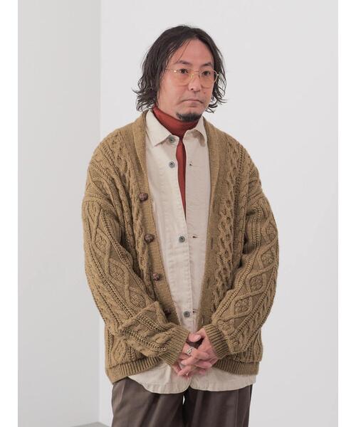 CRAFT STANDARD BOUTIQUE(クラフトスタンダードブティック)の「【男女兼用】ショールカラーカーディガン(カーディガン/ボレロ・メンズ・アイボリー/ダークブラウン/モカ・L/M)」の14枚目の写真