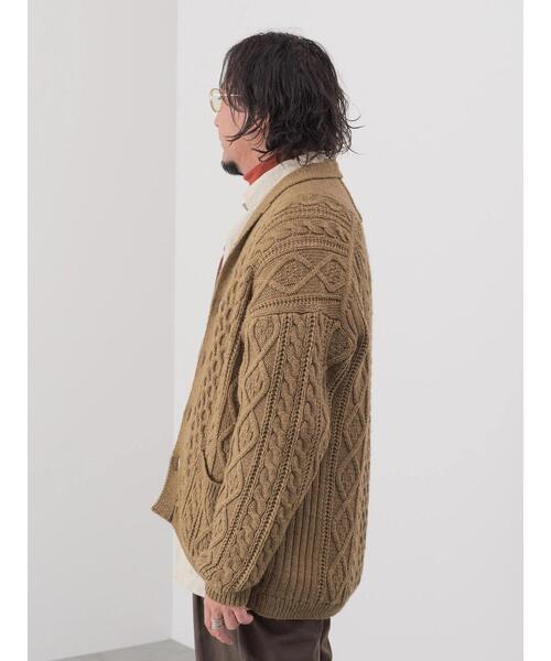 CRAFT STANDARD BOUTIQUE(クラフトスタンダードブティック)の「【男女兼用】ショールカラーカーディガン(カーディガン/ボレロ・メンズ・アイボリー/ダークブラウン/モカ・L/M)」の15枚目の写真