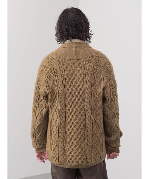CRAFT STANDARD BOUTIQUE(クラフトスタンダードブティック)の「【男女兼用】ショールカラーカーディガン(カーディガン/ボレロ・メンズ・アイボリー/ダークブラウン/モカ・L/M)」の16枚目の写真