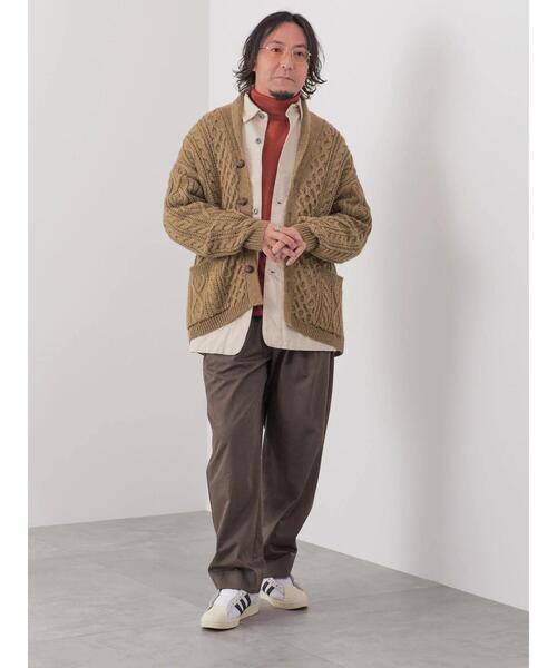 CRAFT STANDARD BOUTIQUE(クラフトスタンダードブティック)の「【男女兼用】ショールカラーカーディガン(カーディガン/ボレロ・メンズ・アイボリー/ダークブラウン/モカ・L/M)」の17枚目の写真