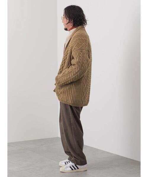 CRAFT STANDARD BOUTIQUE(クラフトスタンダードブティック)の「【男女兼用】ショールカラーカーディガン(カーディガン/ボレロ・メンズ・アイボリー/ダークブラウン/モカ・L/M)」の18枚目の写真