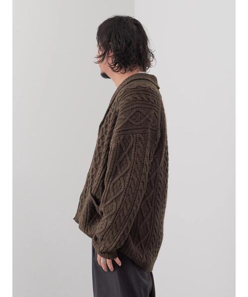 CRAFT STANDARD BOUTIQUE(クラフトスタンダードブティック)の「【男女兼用】ショールカラーカーディガン(カーディガン/ボレロ・メンズ・アイボリー/ダークブラウン/モカ・L/M)」の21枚目の写真