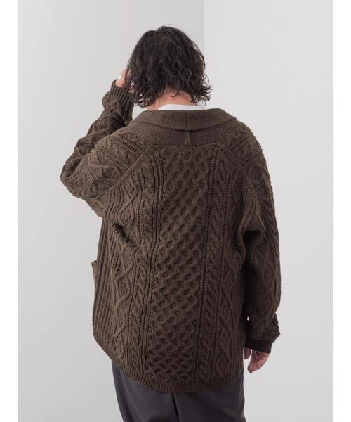 CRAFT STANDARD BOUTIQUE(クラフトスタンダードブティック)の「【男女兼用】ショールカラーカーディガン(カーディガン/ボレロ・メンズ・アイボリー/ダークブラウン/モカ・L/M)」の22枚目の写真