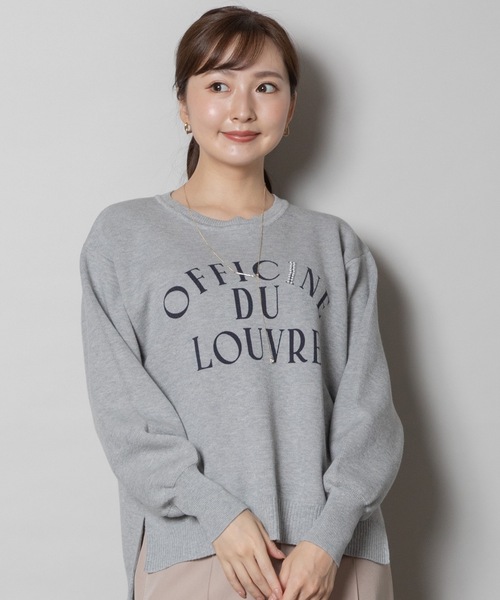 ELVENCE DEUX(エルベンスドゥ)の「スウェットライクロゴニット(ニット/セーター・レディース・オフホワイト/グレー/ブラック・FREE)」の10枚目の写真