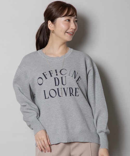 ELVENCE DEUX(エルベンスドゥ)の「スウェットライクロゴニット(ニット/セーター・レディース・オフホワイト/グレー/ブラック・FREE)」の11枚目の写真