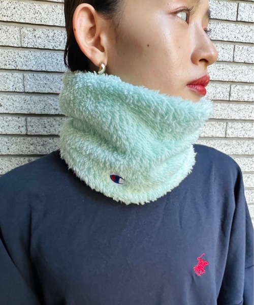 Champion（チャンピオン）の「champion / kids ボアネックウォーマー / 767-0051（ネックウォーマー/スヌード・キッズ・ブラック/ベージュ/ピンク/ミント/ブラウン/パープル・FREE）」の9枚目の写真