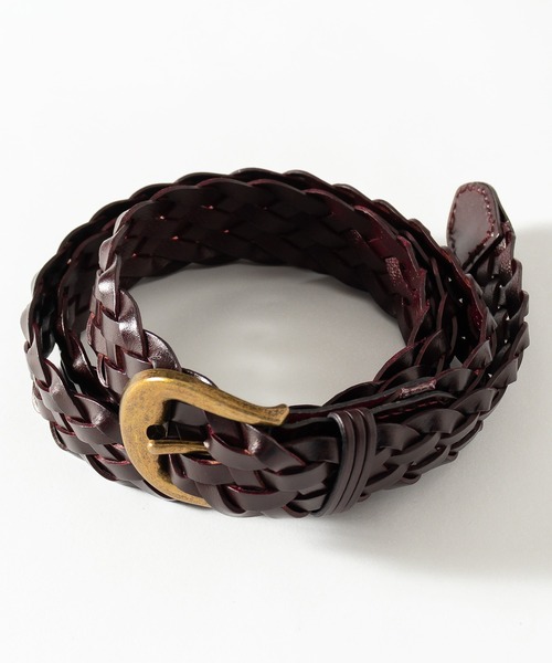 MUHET（ミュエータ）の「編み込みメッシュベルト（ベルト・レディース・ブラック/ダークブラウン・FREE）」の21枚目の写真