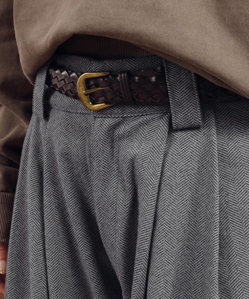 MUHET（ミュエータ）の「編み込みメッシュベルト（ベルト・レディース・ブラック/ダークブラウン・FREE）」の22枚目の写真