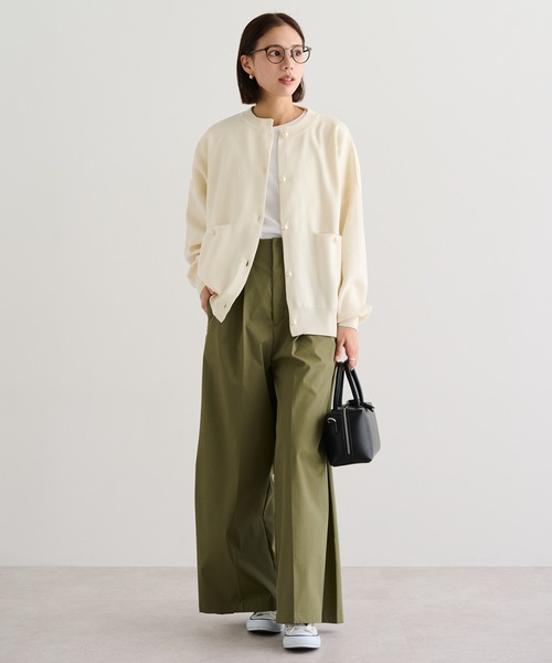 セール】フロントポケットパールボタンカーディガン（カーディガン