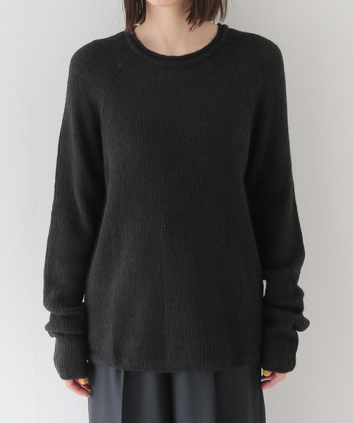 Charles Chaton（シャルルシャトン）の「【MIJEONG PARK/ミジョン・パーク】MOHAIR BLEND CREW NECK KNIT（ニット/セーター・レディース・ブラック・X-SMALL）」の8枚目の写真