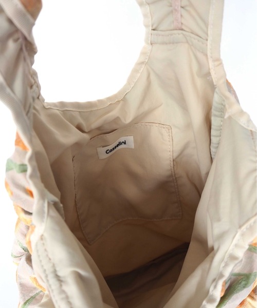 Casselini（キャセリーニ）の「Casselini(キャセリーニ)スクエアギャザートート（トートバッグ・レディース・マルチ/ベージュ/ブラック・FREE）」の13枚目の写真