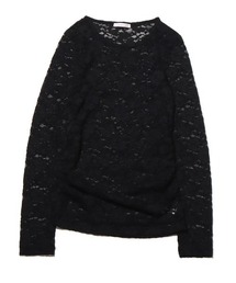 atmos pink シャーリング レース トップス