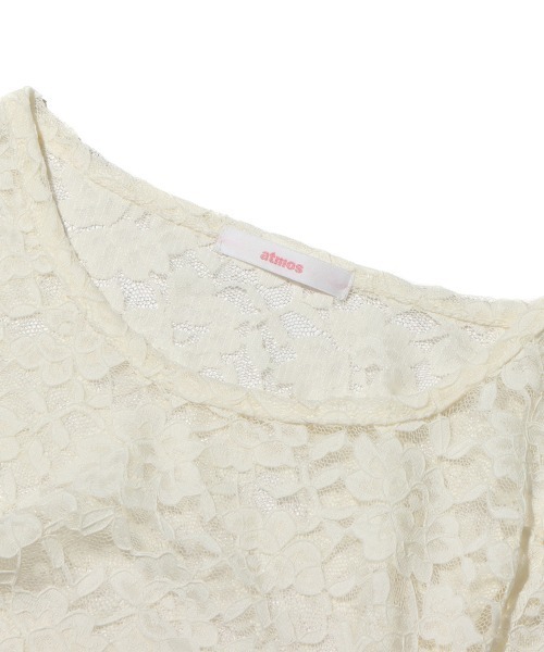 atmos pink(アトモスピンク)の「atmos pink シャーリング レース トップス(その他トップス・レディース・ホワイト/ブラック・FREE)」の6枚目の写真