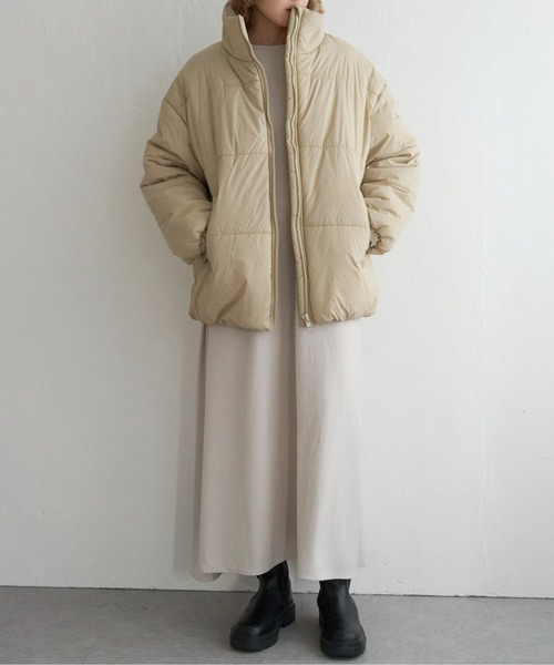 notch.(ノッチ)の「パデッドジャケット(ダウンジャケット/コート・レディース・ベージュ/ブラック/ネイビー・M)」の4枚目の写真