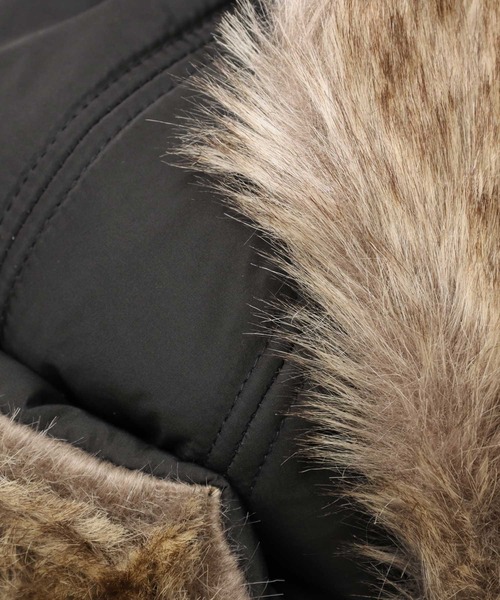 A.M.S.（エーエムエス）の「選べる3素材 ポリエステル×ファー・ポリエステル×ミックスファー・キャンバス×ボア フライトキャップ（キャップ・メンズ・ブラック/ブラック系その他2/カーキ/グリーン系その他/ブラック系その他/ホワイト系その他2・FREE）」の21枚目の写真