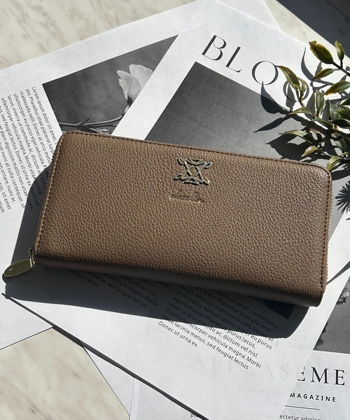 dazzlin(ダズリン)の「dazzlin/ダズリン スクエアロゴ ラウンドロングウォレット(財布・レディース・ブラウン/ローズ/ベージュ系その他/グリーン/ベージュ/ブルーグレー/ボルドー/アイボリー/ブラック・FREE)」の5枚目の写真